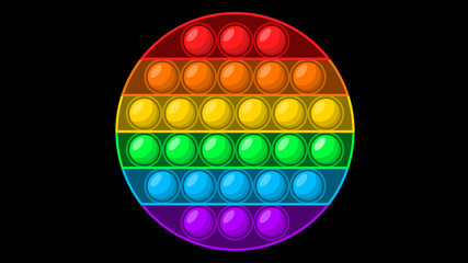poppit popit pop-it toy vector circle round rainbow