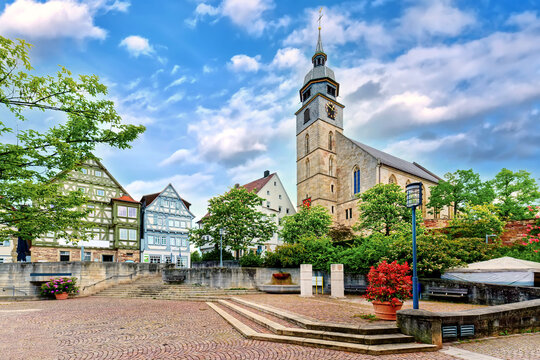 Böblingen, Market Square and City Church.