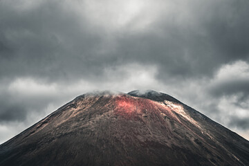 Fototapeta na wymiar Mount Doom a.k.a. as Mount Ngauruhoe in New Zealand near Mount Tongariro and the Alpine Crossing