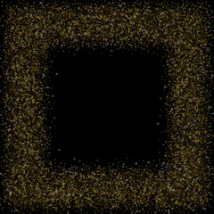 Gold Glitter Stars. Luxury Shiny Confetti.