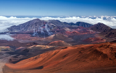 Fototapeta na wymiar Caldera of the Haleakala volcano (Maui, Hawaii)