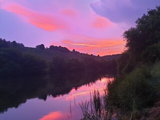 sunrise over the river