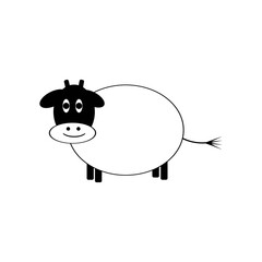 icon cow images vector design