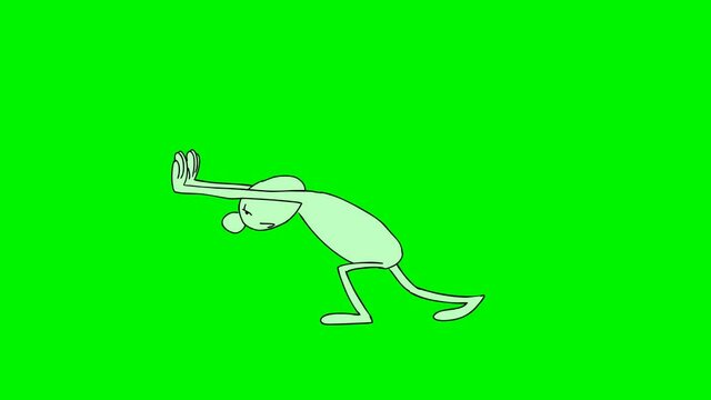 MAN PUSHING SOMETHING
Man pushing something you add when editing  video.2D hand drawn animation.HD 1080.Seamless loop.It includes ''green screen/alpha matte''.