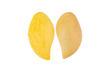 Ripe mango, mango isolated on white background.