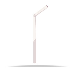 Plastic straw vector isolated illustration