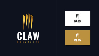 Golden Claw Logo Design. Scratch Logo