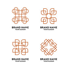 Fototapeta premium Trendy Linear Logo Template