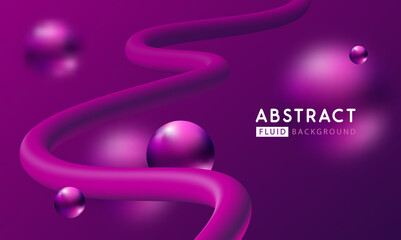  Gradient abstract 3D fluid background. Modern cover design. Vector illustration