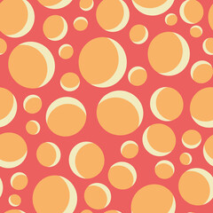 Retro colored dots vector seamless repeat pattern print background