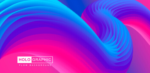 Fototapeta premium Gradient abstract 3D fluid background. Modern cover design. Vector illustration