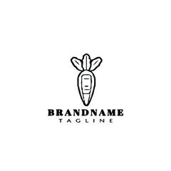 carrot logo icon design template vector illustration