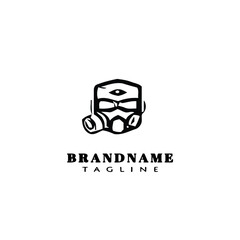 gas mask logo design template icon vector illustration