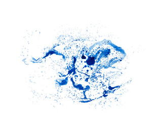 Fototapeta premium blue Abstract colorful blue oil ink on paper close-up background texture