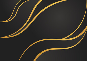 Abstract golden wave flowing lines background. Vector illustration.
