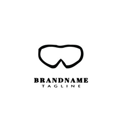 safety goggles logo icon design template vector illustration