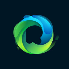 Eco-friendly R letter logo inside a swirl green circle.
