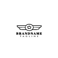 military logo icon design template vector illustration