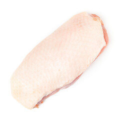 Raw duck breast fillet isolated on white background