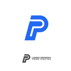 P Letter Alphabet Name Logo Design Vector