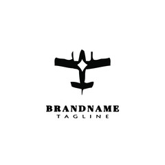 airplane logo icon template vector illustration