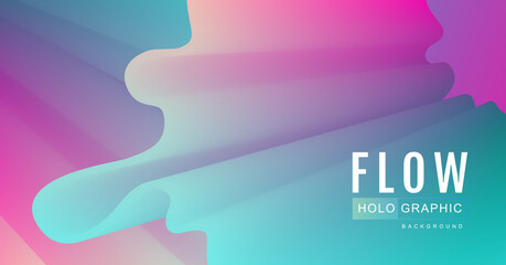 Gradient abstract 3D fluid background. Modern cover design. Vector illustration