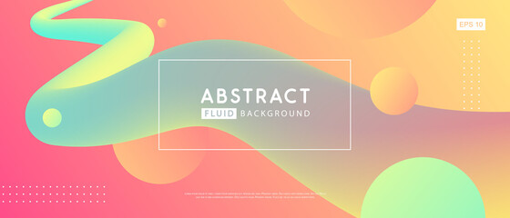  Gradient abstract 3D fluid background. Modern cover design. Vector illustration