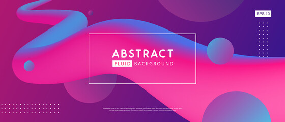  Gradient abstract 3D fluid background. Modern cover design. Vector illustration