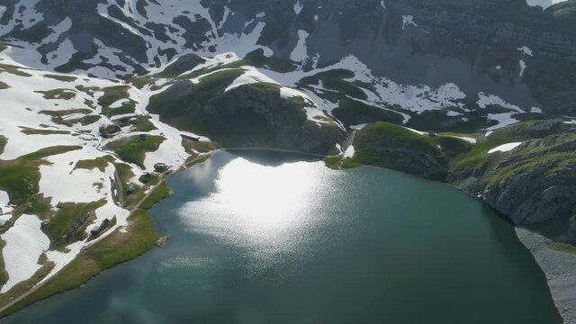 Kapetanovo lake in Montenegro, sring time