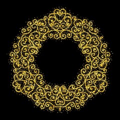 Retro shiny frame or border. Vector illustration.