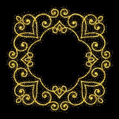 Retro shiny frame or border. Vector illustration.