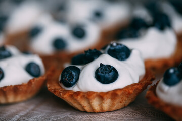 Homemade muffins with berries
