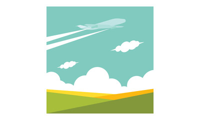 Contrails in the sky