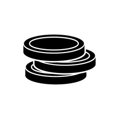 Coin icon, logo isolated on white background