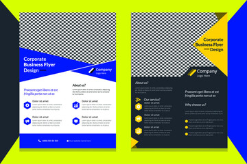 Business flyer and vector template design