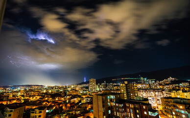Night storm in Tbilisi