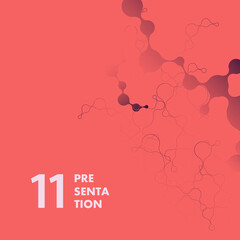 Vector Abstract background with connect circles. Futuristic graphic design