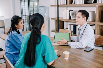 medicare General practitioners are consultation, examining and giving advice, diagnosis of health problems, discussion health care and insurance patients in clinics, the concept healthy health care