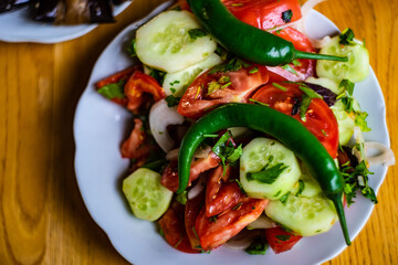 Healthy vegetable salad