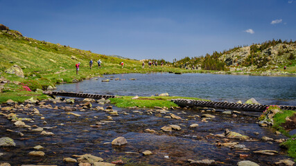 Carlit Lakes, Les Bouillouses, in summer (Pyrenees Orientales, France)