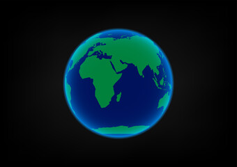 Fototapeta na wymiar graphics world map on grey color background vector illustration