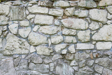 Old castle wall made of stone.
