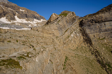 Last section of the access path to the Balcony of Pineta (Ordesa y Monte Perdido National Park, Pyrenees, Spain)