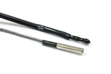 Close up of air conditioner temperature sensor, isolated, Home appliances repair service.