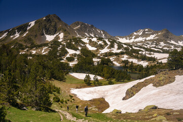 Pic Peric and Petit Peric peaks seen from near the Camporells lakes (Capcir, Pyrénées Orientales, France, Pyrenees)