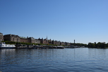 Fototapeta na wymiar View over central Stockholm, Sweden 