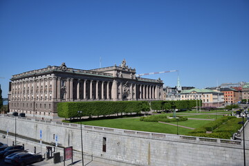 Obraz premium The Swedish parliament in Stockholm ,Sweden 
