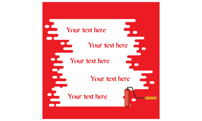 Painting the wall with white paint