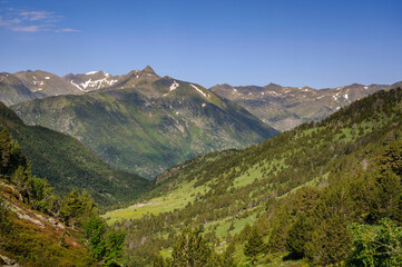 Fototapeta na wymiar Sorteny Valley, seen from the way up to the Pic de la Serrera (Andorra, Pyrenees)