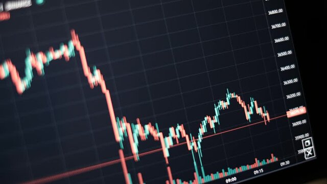 Graph of crypto currency online. Quotes of eth and btc at stock exchange. Stock exchange market chart of ethereum. View at the app on the screen of tablet